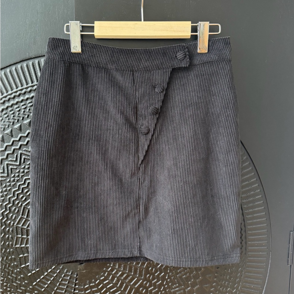 Noisy may Black Corduroy Mini Skirt